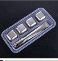 SET X4 CUBOS DE HIELO ACERO + PINZA