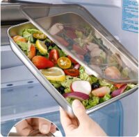 BANDEJA DE ACERO CON TAPA